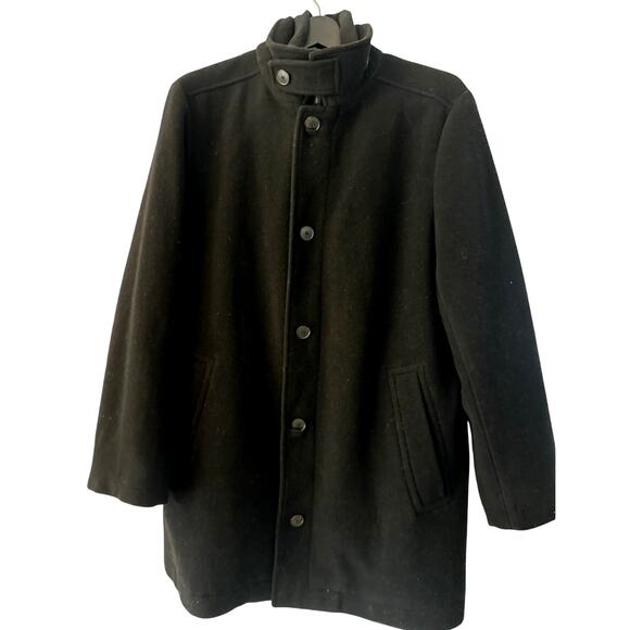 Calvin Klein Men's Classic Fit Black Wool Blend Over coat out of stock SzL NEW! - Picture 14 of 14